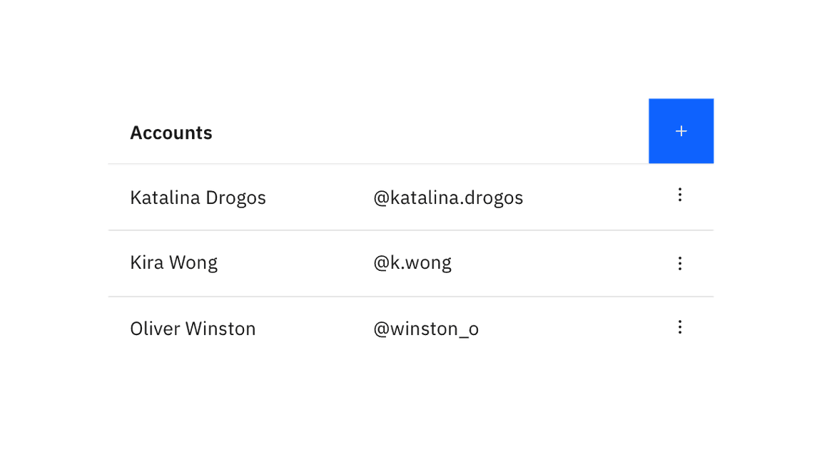 Contained list interactive elements