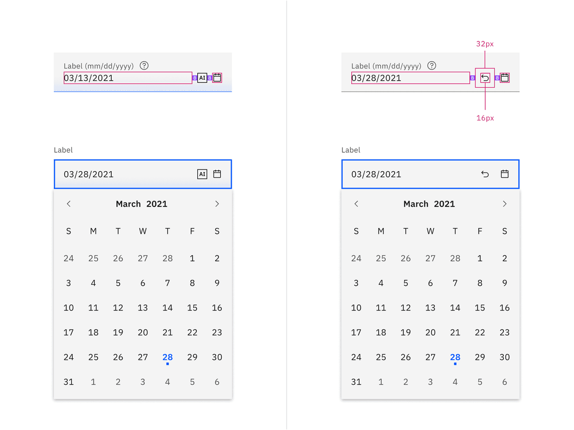 Structure and spacing fluid date picker with AI