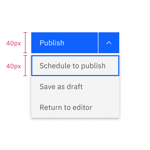 Do match the height of the menu buttons and the menu
